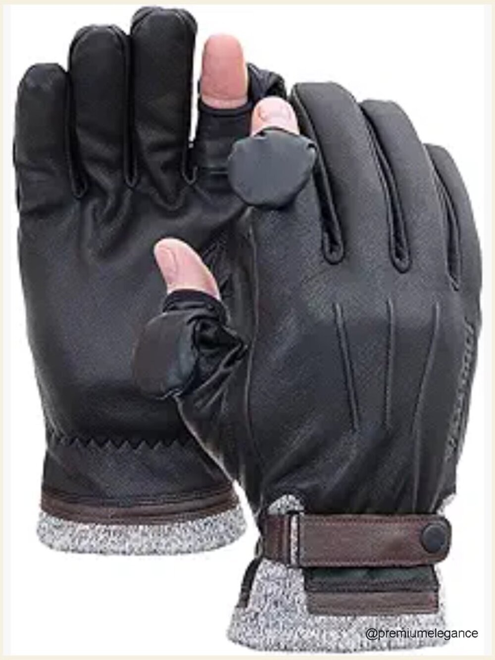 Photography Glove with Flip-Tech Magnetic Finger Caps, Goat Leather, Merino